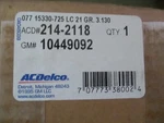 Gm 10449092 Ac Delco 214-2118 Vapor Canister Vent Solenoid Valve Genuine Oem. Fixed Price $27.98.