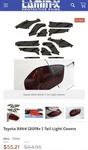Lamin-x Taillight Vinyl Tint Film Gunsmoke For RAV4 2019+ 5TH Generation New. Fixed Price $30.00.