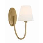 Crystorama Juno Light Wall Mount, Vibrant Gold/white JUN-10321-VG. Fixed Price $198.00.