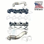 2001-2016 6.6L Chevrolet Gmc Duramax Rh & Lh Exhaust Manifolds With Up Pipes. Fixed Price $489.99.