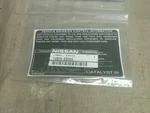 New Oem Nissan Labels Info Emission 14805-EM30A. Fixed Price $9.72.
