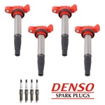 4X Ignition Coil + Denso Iridium Spark Plug For 09-15 Toyota Prius 1.8L UF596. Fixed Price $123.65.