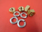 1937-48 Ford Correct Exhaust Manifold To Pipe Hardware Brass 78-5267-HDW. Fixed Price $10.29.