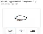 New Genuine Gm Heated Oxygen Sensor (12611127) 2007-2011 Hhr G5 Cobalt Ion. Fixed Price $75.00.