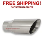 Stainless Steel Exhaust Tip Double Wall 2.5" Inlet - 3.5" Outlet 9.5" Long. Fixed Price $42.95.