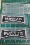 Genuine Mopar Black Tie Edition Logo Emblem Set For Jeep Wrangler 82213254. Fixed Price $35.00.