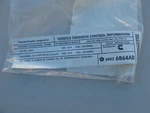 Mopar Chrysler Emission Label (#68026864AB) - Pcs. Fixed Price $6.99.