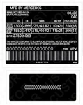 Sticker Label Custom! Duplicate! Quality For Mercedes Tire Loading Number. Fixed Price $99.00.
