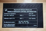 Genuine Bmw Emission Label 71-22-8-642-481. Fixed Price $14.99.