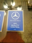 Mercedes-benz Vpc Quality Control 436 Label Vinyl Decal Premium. Fixed Price $17.95.