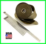 Thermal Header Pipe Tape Titanium Lava Exhaust Wrap 25 Ft Ss Locking Ties. Fixed Price $27.95.