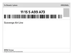 Genuine Bmw Scavenge Air Line 11-15-5-A99-A73 New. Fixed Price $54.94.