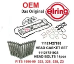 Elring Cylinder Head Gasket Complete Set Bolts Fits Bmw E36 E39 323 328 528 Oe. Fixed Price $227.27.
