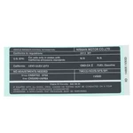Genuine Nissan 2012 Rogue Sl Sv Emission Control Information Label 14805-1VX0D. Fixed Price $12.95.